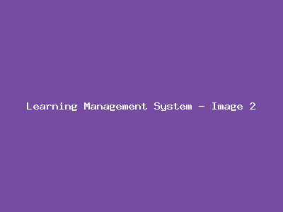 Learning Management System - Project Image