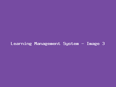 Learning Management System - Project Image