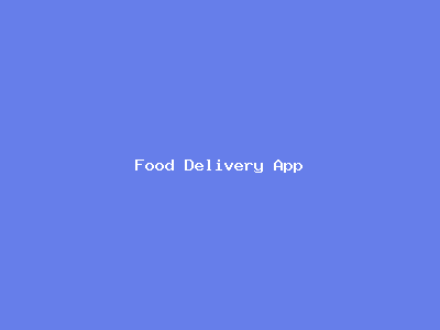 Food Delivery App
